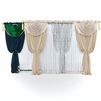 Modern curtains 3d model