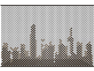 Modern partition city sky glass partition screen 3d model