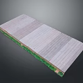 Light Colored Wooden Planks Platform With Green Base Structure Surface 3d model
