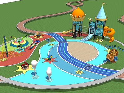 modern play equipment children's entertainment facilities slide model