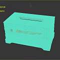 Golden Decorative Tissue Box With Exquisite Carved Patterns And Ornate Design