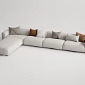 Modern Corner Sofa Minotti Multi-Person Corner Sofa Multi-Person Corner Sofa 3d model