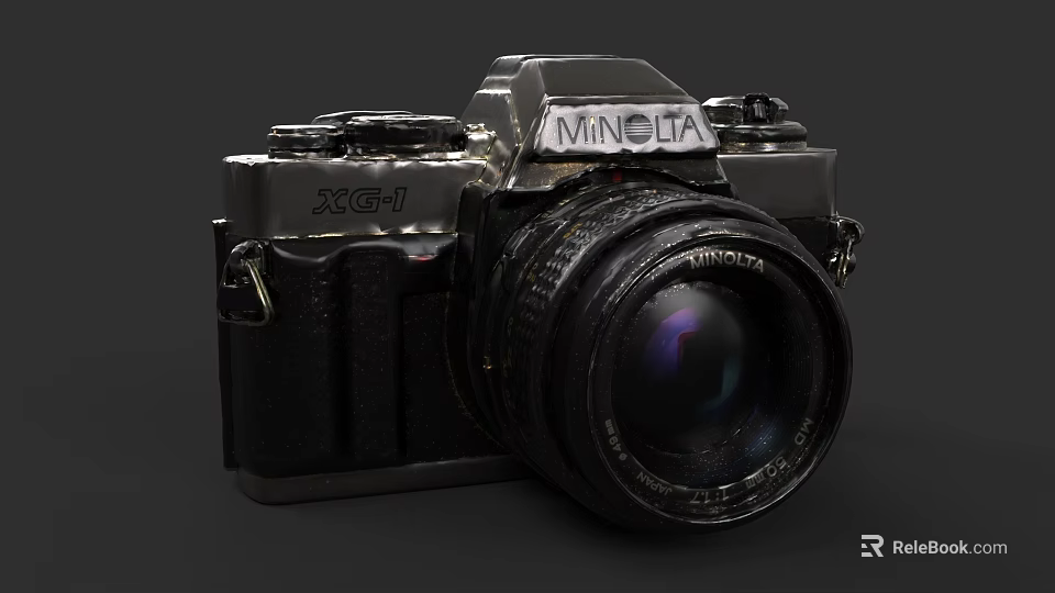 Professional Minolta XG-1 Vintage Commercial Camera With High Quality Lens For Photography 3d model 
