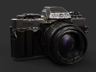 Professional Minolta XG-1 Vintage Commercial Camera With High Quality Lens For Photography 3d model