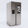 Refrigerator Double Door Refrigerator Smart Refrigerator 3d model