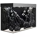 Aquarium Fish Tank Interior Featuring Natural Rock Decor And Swimming Fish