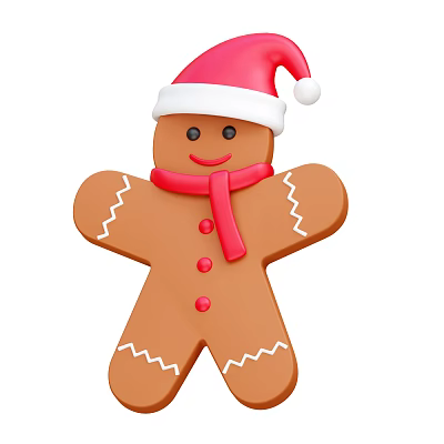 Modern Gingerbread Man Christmas Decorations Christmas Pendant Cartoon Gingerbread Man Cartoon Christmas Decorations 3d model