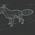 White Low Poly Fox Model With Geometric Design And Minimalist Style
