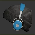 Blue And Gray Over Ear Headphones With Mesh Headband And Soft Earpads Design