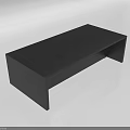 Black Rectangular Ottoman With Clean Lines Sleek Modern Design And Smooth Surface 3d model