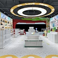 We Love Mango Shopping Mall Store With Red Decor And Toy Display Shelves