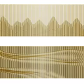 Modern Golden Striped Partition Design With Wavy Patterns And Curved Lines 3d model