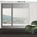 Modern Curtains 3d model