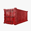 Practical Red Container Converted into Display Shelf for Retail Stores 3d model