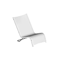 Pair of White Modern Outdoor Chairs With Ergonomic Design And Metal Frame