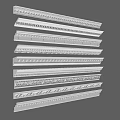 Assorted Decorative Gypsum Crown Molding Designs Display For Interior Decoration