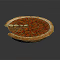 Delicious Fruit Pie With Golden Crust Fresh Slices And Pecan Topping