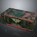 Old Custom Arms Box With Rusty Metal Surface For Weapon Storage
