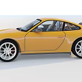 Yellow Two Door Sports Car With Sporty Wheels And Rear Spoiler Exterior Design