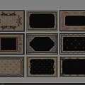Decorative Floor Tiles With Various Patterns And Ornate Borders In Different Styles 3d model