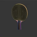 Professional Table Tennis Racket With Black Rubber Surface And Wooden Handle Grip