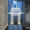 New Chinese Crystal Chandelier Large Tooling Crystal Chandelier 3d model