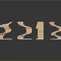 2016 White Numbers Decorated With Wooden Spiral Stairs And Steps Design