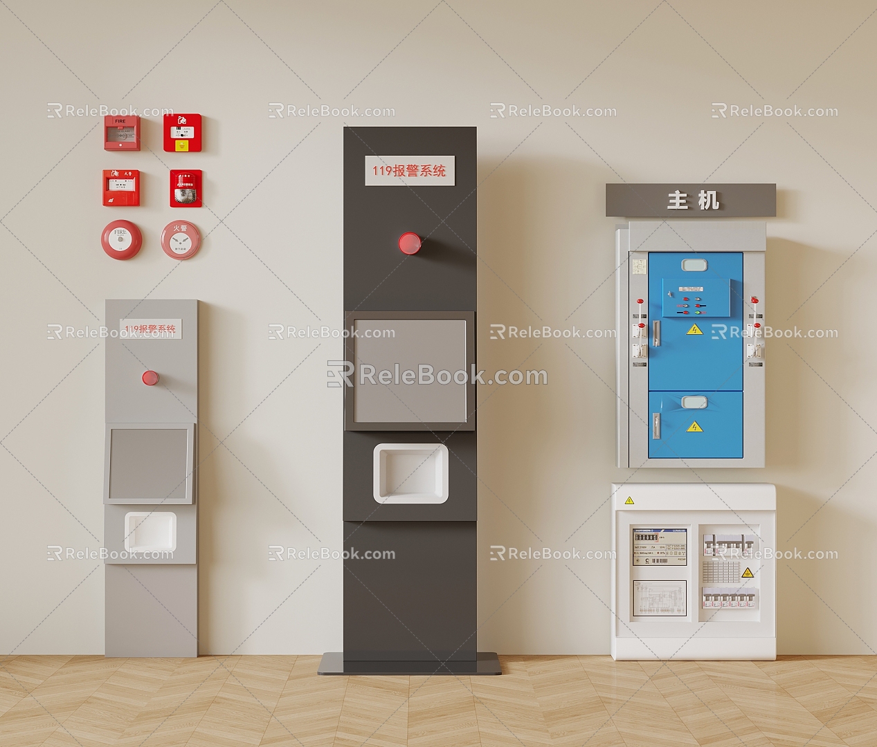 Modern alarm 3d model