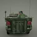 Armored Military Wheeled Vehicle With Weapon System And Tactical Equipment