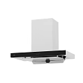 Sleek White Kitchen Appliance Range Hood With Black Panel And Modern Design 3d model