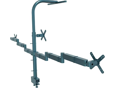 Industrial Metal Mounting Bracket With Adjustable Arms And Cross Connectors 3d model