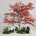 Tree Landscape Tree Red Maple Plant Pile 3d model