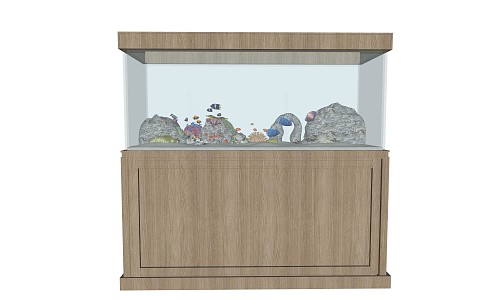 Modern fish tank 3d model