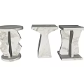 Modern Geometric Marble Side Tables With Unique Pedestal Designs For Home Decor