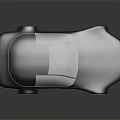 Blue Sports Car With Streamlined Design And Orange Rims On Black Background With Reflection