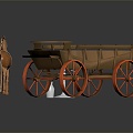 Modern carriage Trojan horse rack cart trolley 3d model