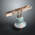 Chinese bronze bell bell ancient bell 3d model