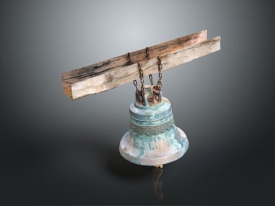 Chinese bronze bell ancient bell 3d model