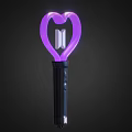 Heart Shaped Purple Neon Decorative Light With Handheld Handle And Control Buttons