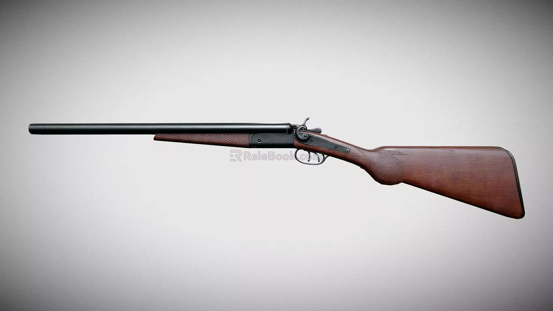 weapon double barrel shotgun 3d model