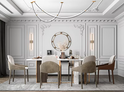 French Restaurant Home Restaurant 3d model