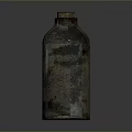 Vintage Glass Bottle For Daily Use With Rustic Design And Textured Surface