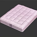 High Quality Comfortable White Quilted Mattress With Spring Support And Branded Label 3d model