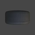 Black Car Tire With Stylish Alloy Rim And Spoke Design