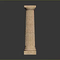 Elegant Classical Marble Column With Fluted Design Decorative Base And Capital