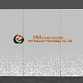 Modern Corporate Background Wall with Logo and Company Name Text in White Bottom Dot Design