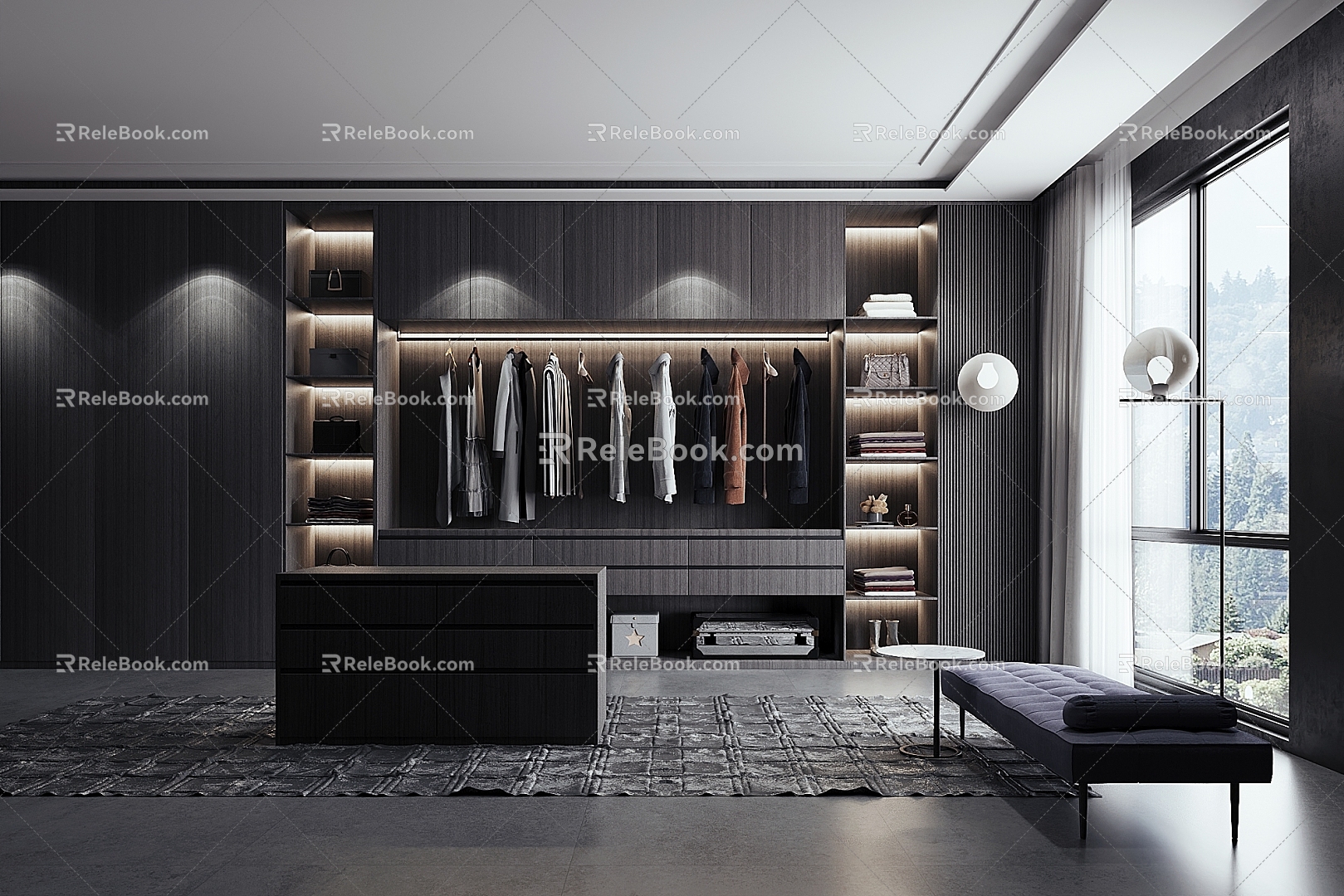 Modern Cloakroom 3d model