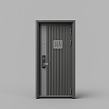 Modern door door entrance door metal door password lock door security door 3d model