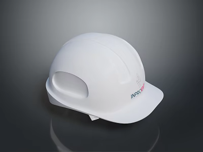 INXPRO White Safety Helmet Lightweight And Durable Hard Hat For Industrial Construction 3d model