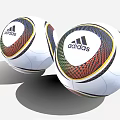 Adidas Footballs As Sports Equipment With Colorful Patterns And Brand Logo